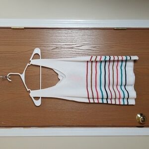 NWT Hope Horizon White Striped Knit Sweater Sleeveless Tank Size Large